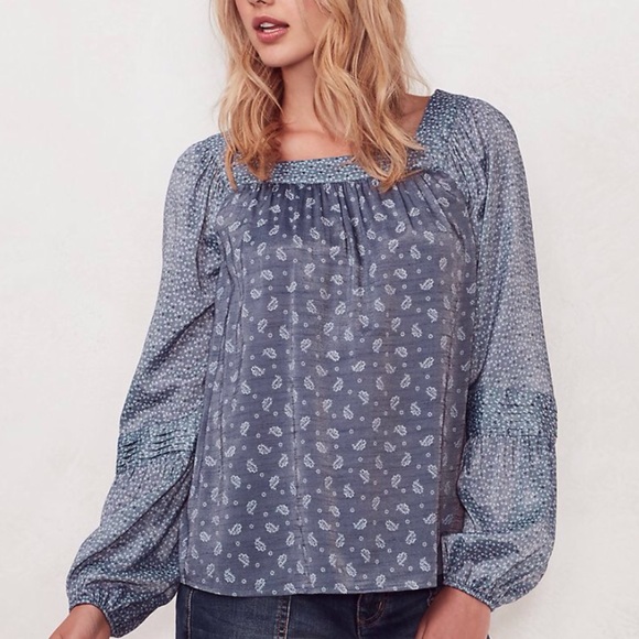 LC Lauren Conrad Tops - LC Lauren Conrad paisley print peasant blouse